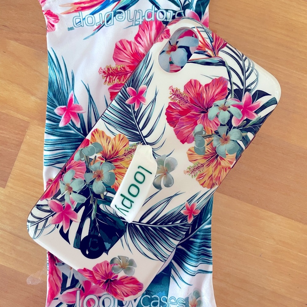 Loopy iPhone X case in Hibiscus